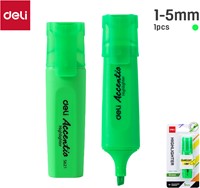Deli Accentio markeerstift beitelpunt 1–5 mm fluo groen blister à 1 stuk