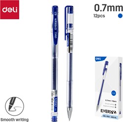 Deli EVERYU gelpen met dop 0,7 mm blauw