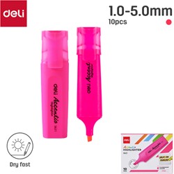 Deli Accentio markeerstift beitelpunt 1–5 mm fluo roze