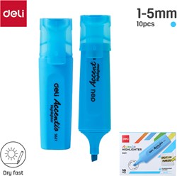 Deli Accentio markeerstift beitelpunt 1–5 mm fluo blauw