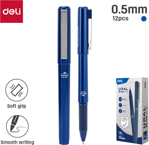 Deli UPAL gelpen 1,0 mm blauw