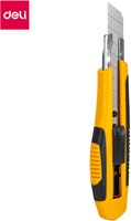 Deli EXPECT afbreekmes 18mm SK5 staal geel blister à 1 stuk