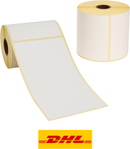 Zebra compatible labels 102x210mm 210 etiketten op rol 25 mm kern wit