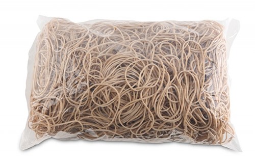 Elastiekjes, diameter 60mm, lengte 94mm, 1,5x1,5mm, 1000g, naturel
