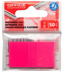 Indextabs 25mmx43mm, 50 stuks, roze neon