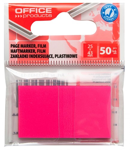 Indextabs 25mmx43mm, 50 stuks, roze neon