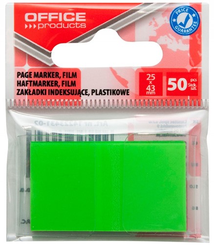 Indextabs 25mmx43mm, 50 stuks, groen neon