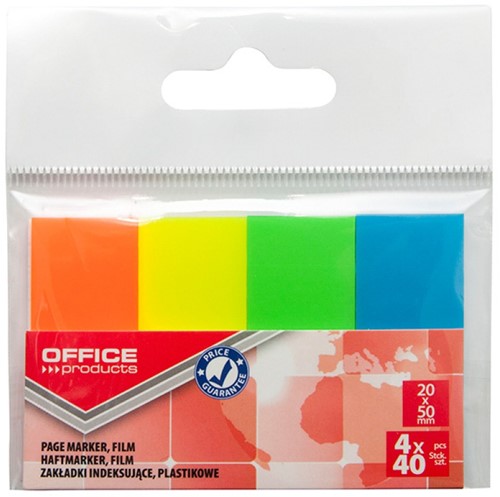 Indextabs 20mmx50mm, 4x40 neon kleuren