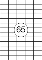 Office Products etiket, 38x21.2mm, wit, 65 op A4 vel-2