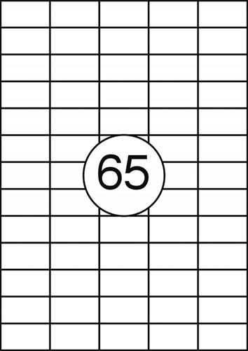 Office Products etiket, 38x21.2mm, wit, 65 op A4 vel-2