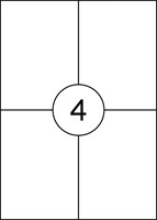 Office products etiket 105x148mm, wit, 4 op A4 vel-2