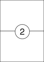Office Products etiket, 210x148mm, wit, 2 op A4 vel-2