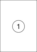 Office Products etiket 210x297mm, wit, 1 per A4 vel -2