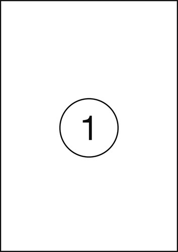 Office Products etiket 210x297mm, wit, 1 per A4 vel -2