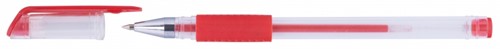 Gelpen 0,3 mm, rood met grip-2