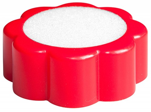 Vinger spons met watercontainer, rood