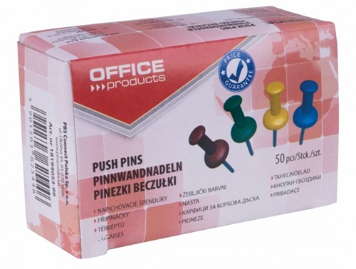 Gekleurde punaises, bakje met 50 stuks, assorti kleuren-2