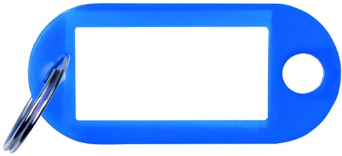 Sleutellabel, 50x20 mm, 10 stuks, blauw