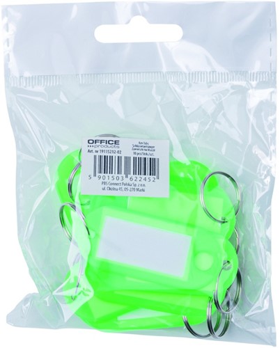 Sleutellabel, 50x20 mm, 10 stuks, groen-2