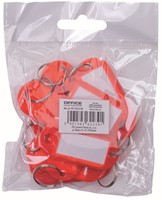 Sleutellabel, 50x20 mm, 10 stuks, rood-2