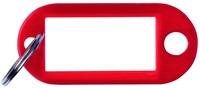 Sleutellabel, 50x20 mm, 10 stuks, rood