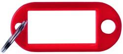 Sleutellabel, 50x20 mm, 10 stuks, rood