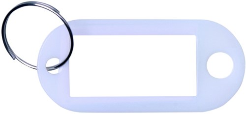 Sleutellabel, 50x20 mm, 10 stuks, wit