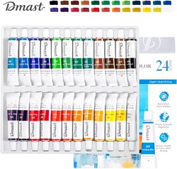 Dmast aquarelverf 12ml, aluminium tube, 24 kleuren/doos