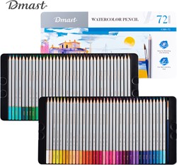 Dmast aquarelpotloden 3mm 72 kleuren in blik