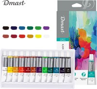 Dmast Gouache verf 12ml, aluminium tube, 36 kleuren/doos