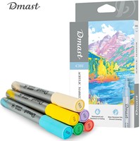 Dmast Acrylmarker Pastel, 6 kleuren/doos