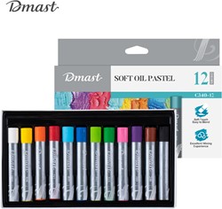 Dmast soft olie pastels 12 kleuren doos