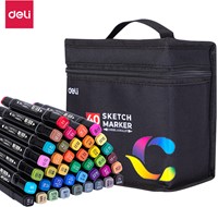 Sketchmarker, Deli Color Emotion, 1+6mm lijndikte, 40 kleuren