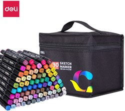 Sketchmarker, Deli Color Emotion, 1+6mm lijndikte, 80 kleuren