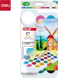 Deli Color Emotion waterverf 21 kleuren