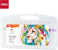 Deli Color Emotion acrylmarker set 36 kleuren