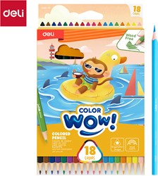 Deli Color WOW kleurpotloden 18 kleuren