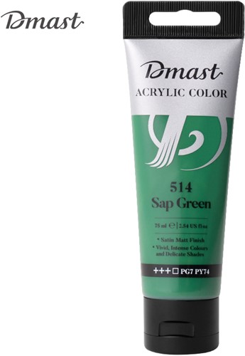 Dmast acrylverf 75ml PE tube 514 Sap Green