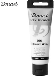 Dmast acrylverf 75ml PE tube 001 Titanium White