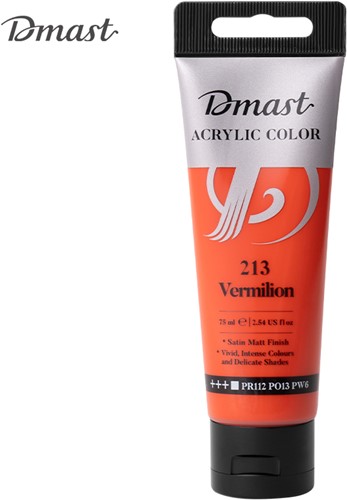 Dmast acrylverf 75ml PE tube 213 Vermilion