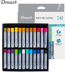 Dmast soft olie pastels 24 kleuren doos
