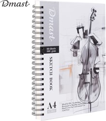 Dmast Sketchbook aquarelpapier A4 160gr. 60vel zij-spiraal