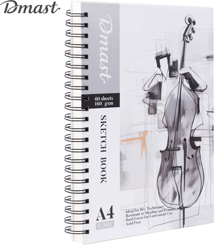 Dmast Sketchbook A4 160gr. 60vel zij-spiraal