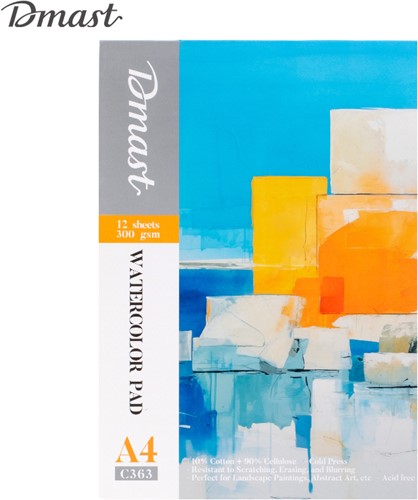 Dmast aquarelpapier A4 - 300 gram - 12 vel