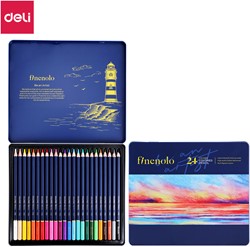 Finenolo kleurpotloden 24 kleuren metalen doos