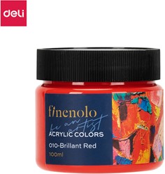 Finenolo acrylverf 100ml pot Brilliant Red