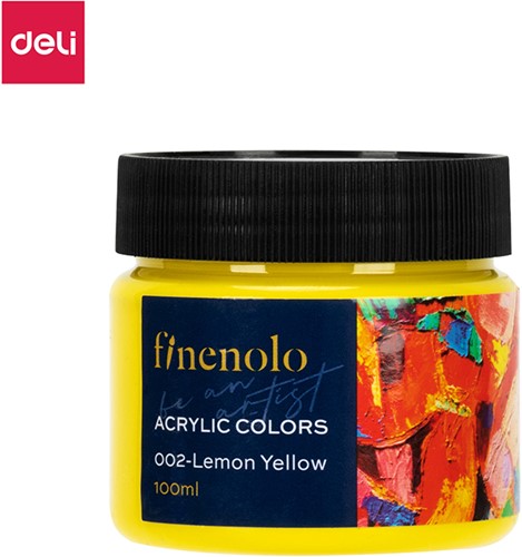 Finenolo acrylverf 100ml pot Lemon Yellow