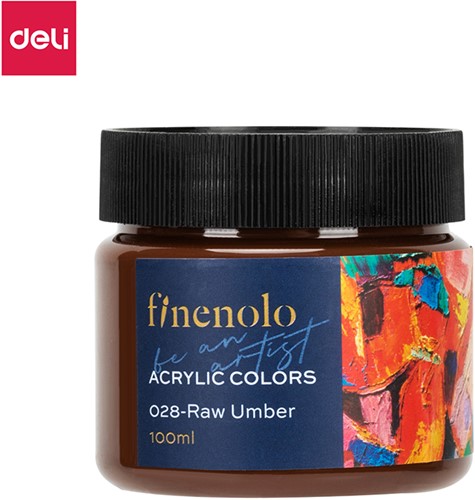 Finenolo acrylverf 100ml pot Raw Umber