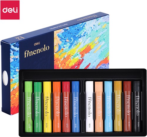 Finenolo soft olie pastels 12 kleuren doos