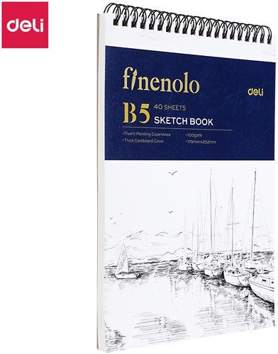 Dmast Sketchbook B5 40vel 100 gram top-spiraal